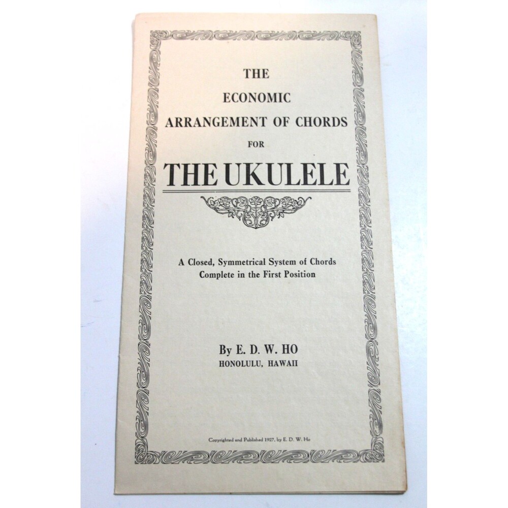 1927 Ukulele Chord Chart Book Economic Arrangement Ho of Honolulu First Position